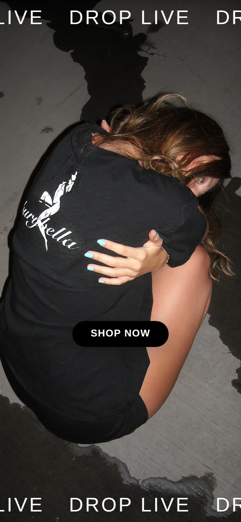 Bury Bella home page on a phone