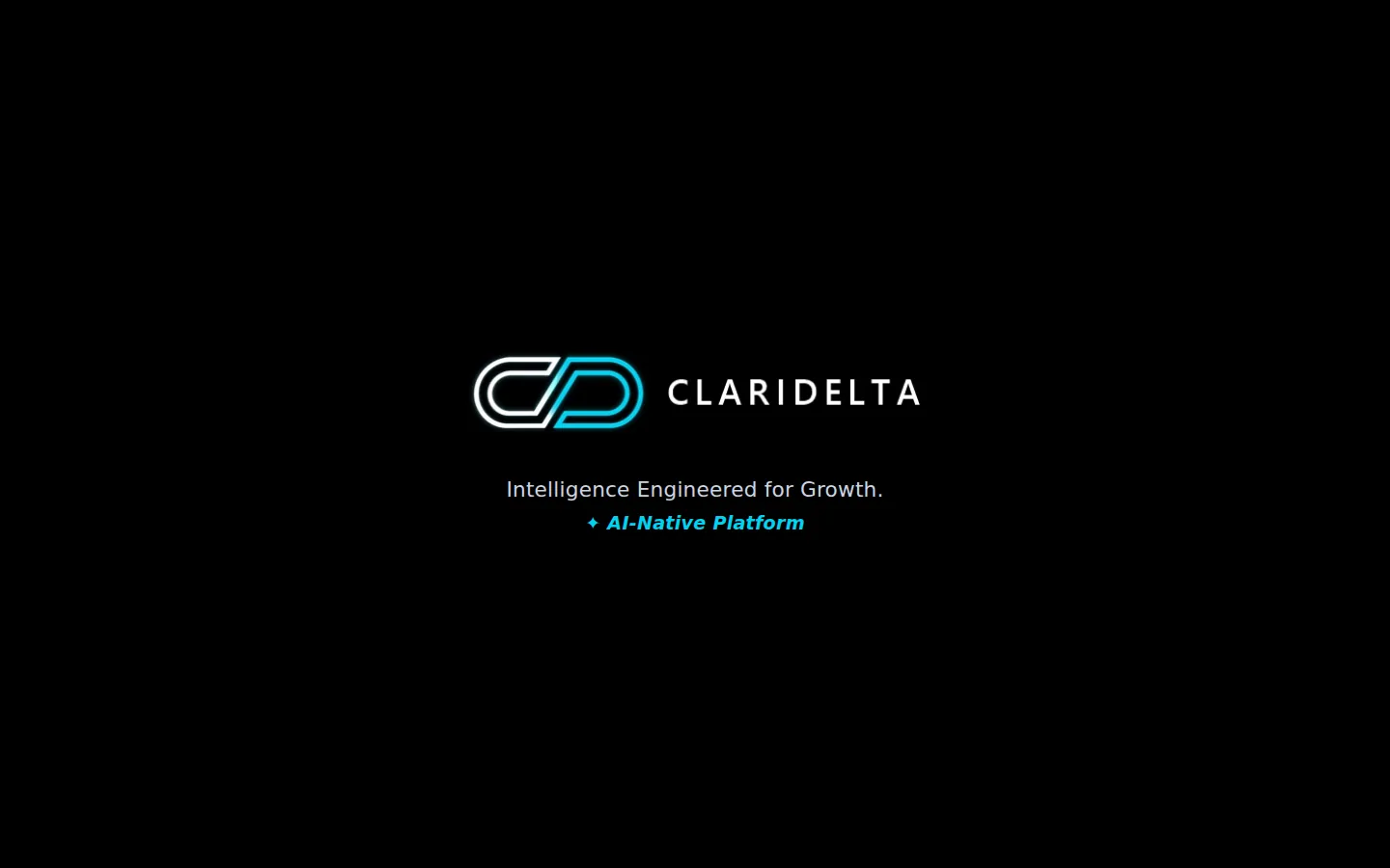 Claridelta home page on desktop