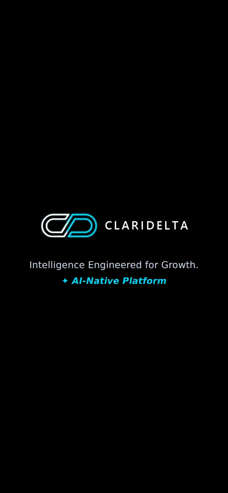 Claridelta home page on a phone
