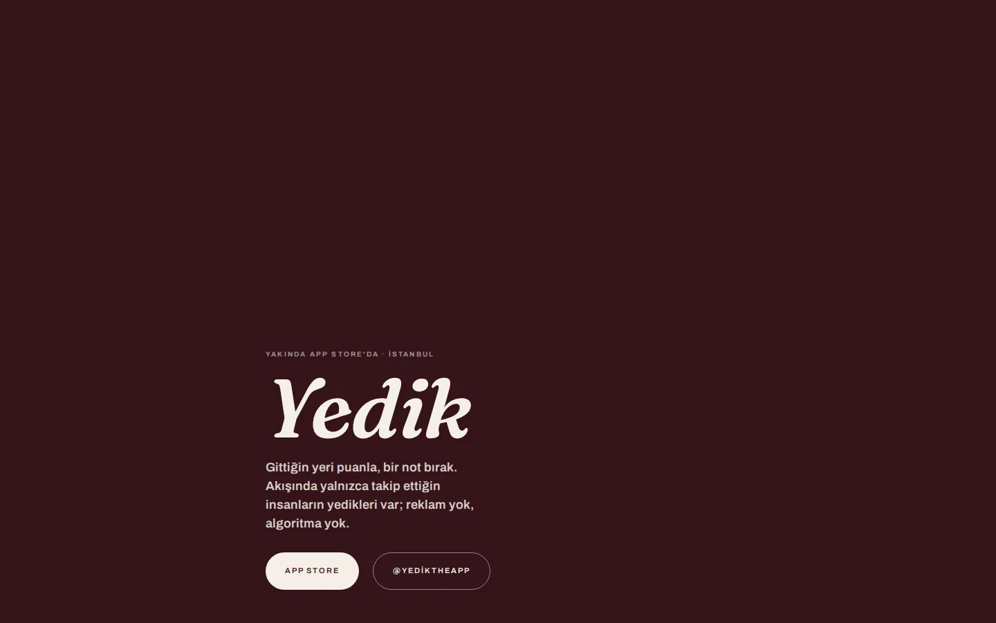 The yedik.app website